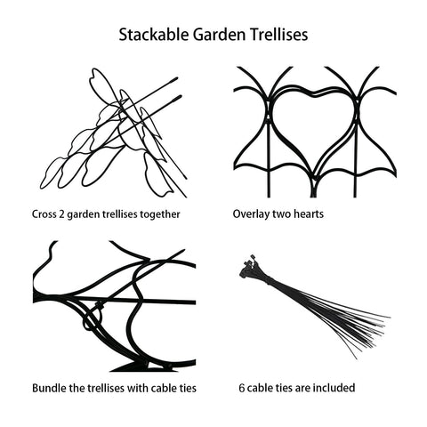 Trlzey metal vine support trellis ideal for ivy and flowers