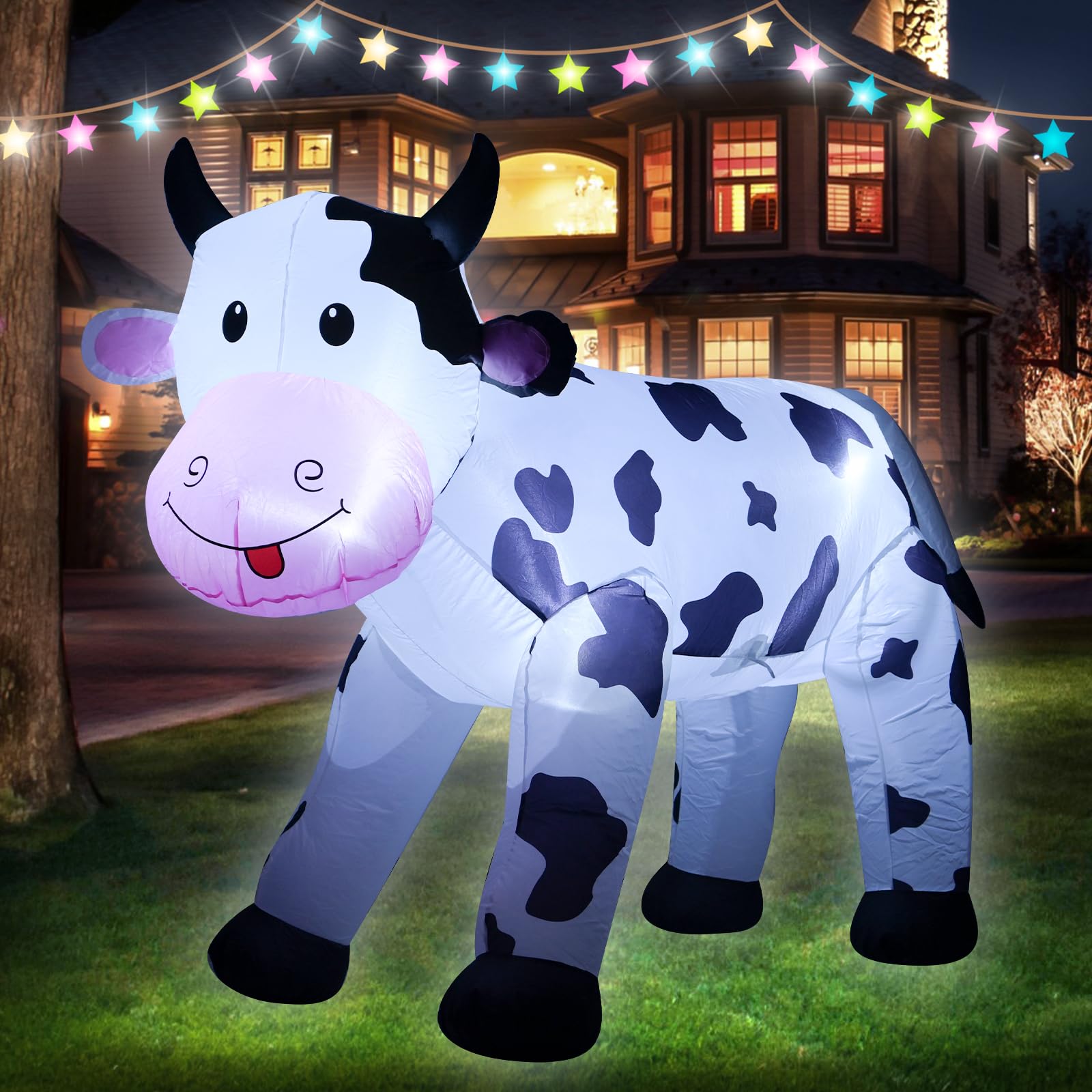 TRMESIA inflatable cow features weather-resistant material for outdoor use
