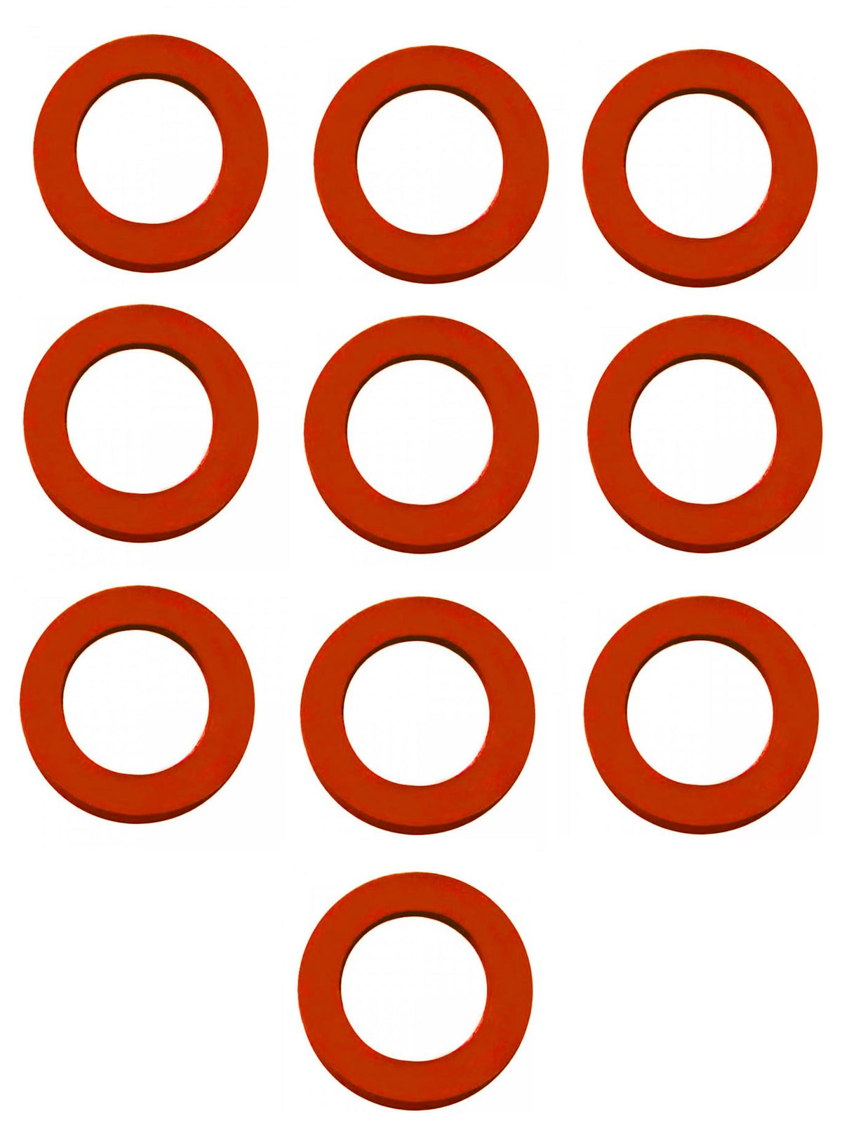 TRONWIRE 10-pack red garden hose washers for a tight seal and easy installation.