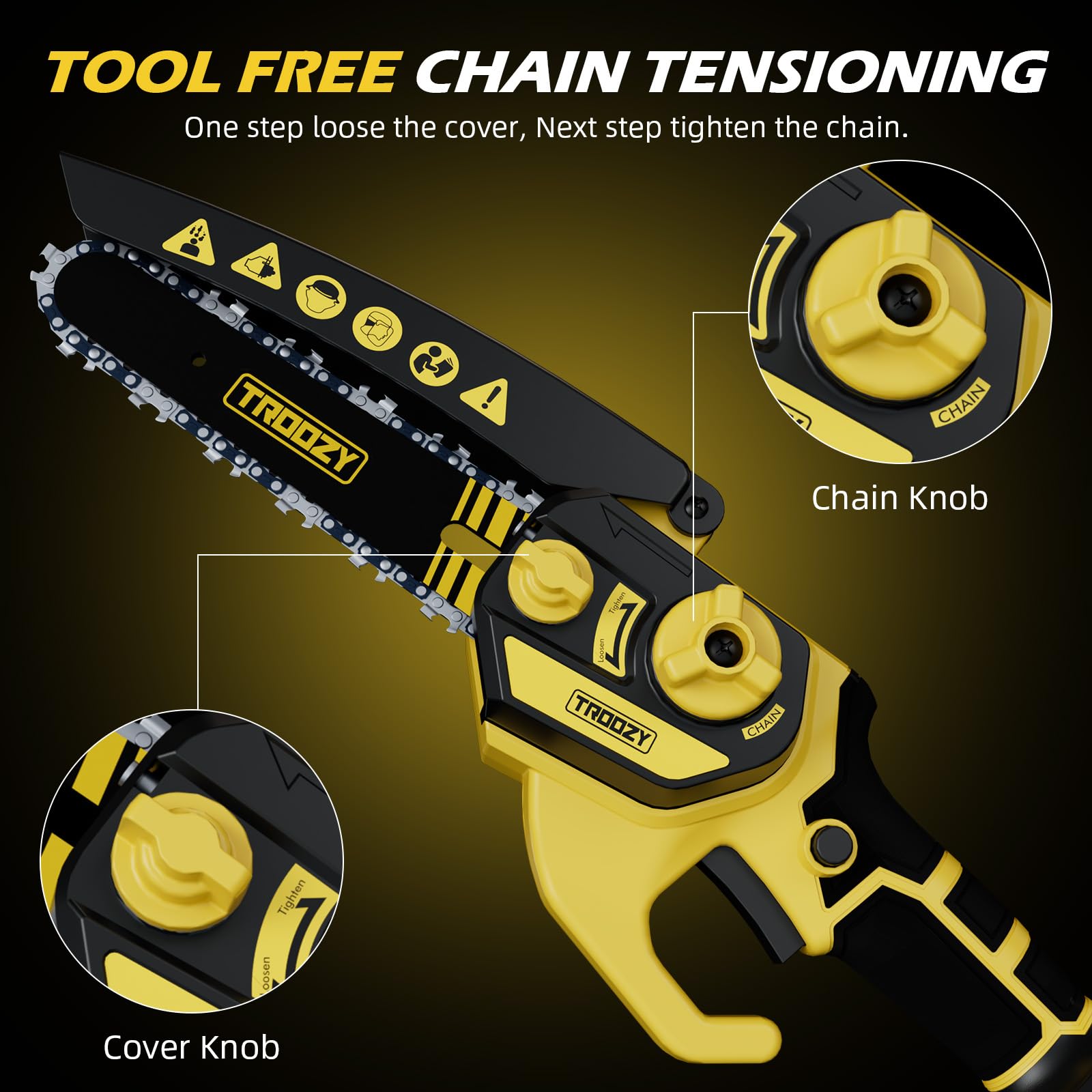 TROOZY 21V 3000mAh battery provides long cordless runtime