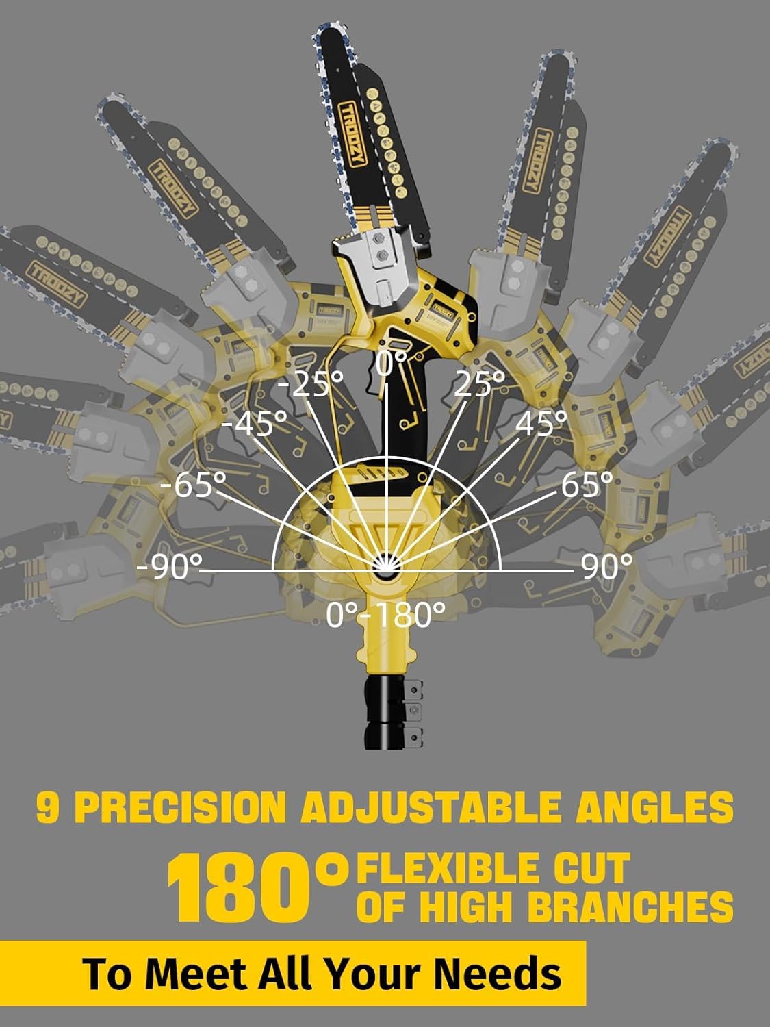 TROOZY 4.0Ah battery pack supports longer pruning sessions.