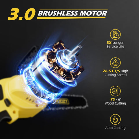 TROOZY 6-inch chainsaw blade for precise cuts on small limbs