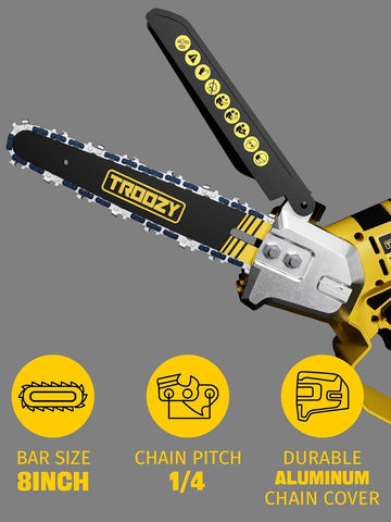 TROOZY articulating head at multiple angles enables precise cuts in tight spaces.