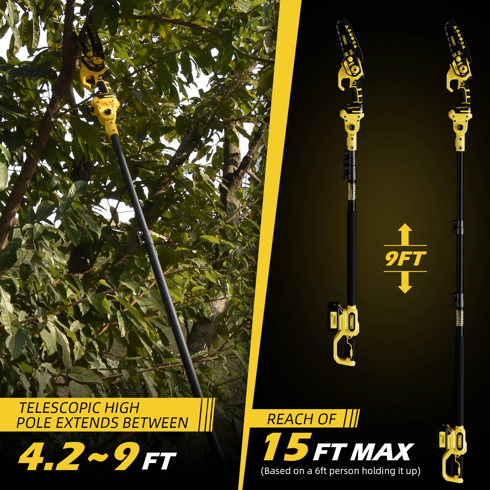 TROOZY brushless motor delivers smooth power for fast, reliable cuts through thick limbs