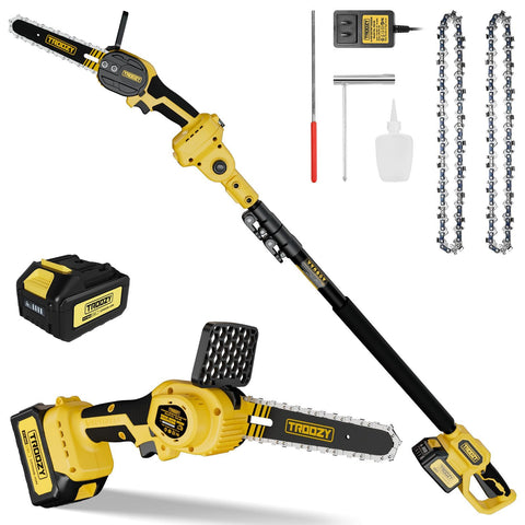 TROOZY electric 2-in-1 pole saw with brushless motor for powerful pruning