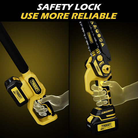 TROOZY tool-free chain tensioning keeps setup quick and stable
