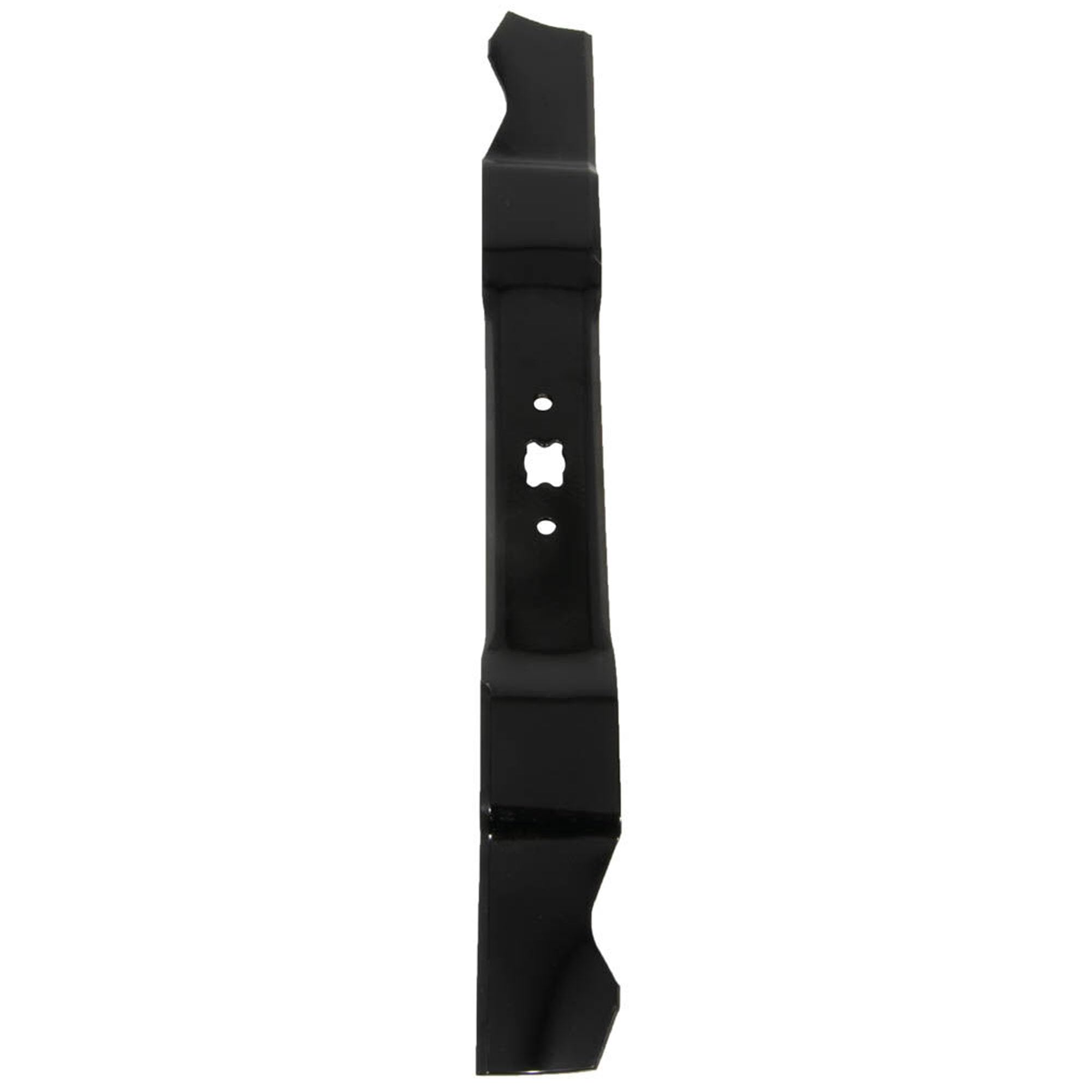 Troy-Bilt mulching, bagging, and side-discharge-capable blade for versatile mowing.