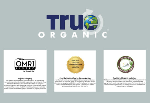 True Organic Bone Meal being applied to garden bed, illustrating eco-friendly, organic nourishment.