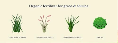 True Organic Liquid Lawn Food label close-up highlighting 1% iron and 4% nitrogen for color.