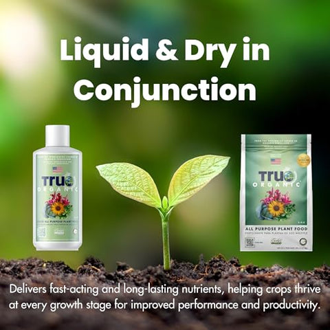 True Organic Preplant Starter bottle label communicates OMRI organic compatibility