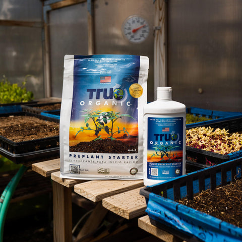 True Organic Liquid Starter supports healthy root growth in young plants.