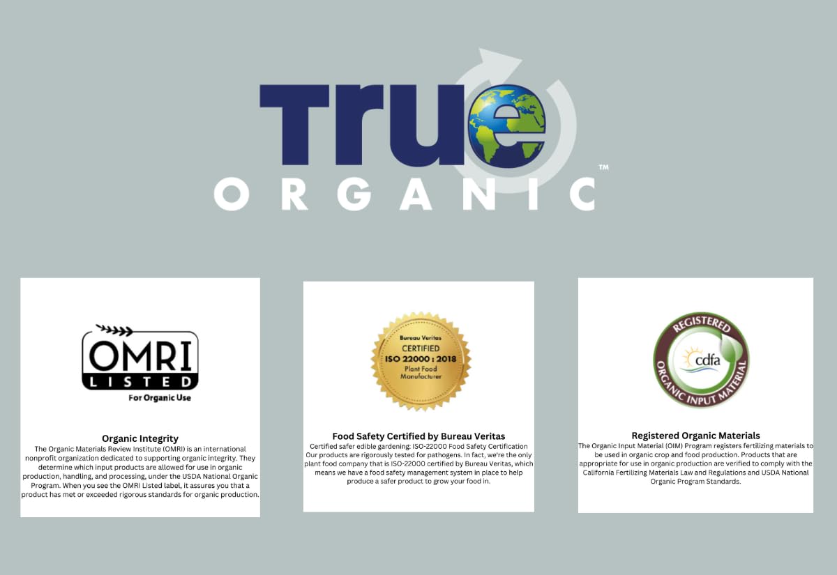 Diluting True Organic Liquid Tomato & Vegetable Food in a gallon for even garden coverage.