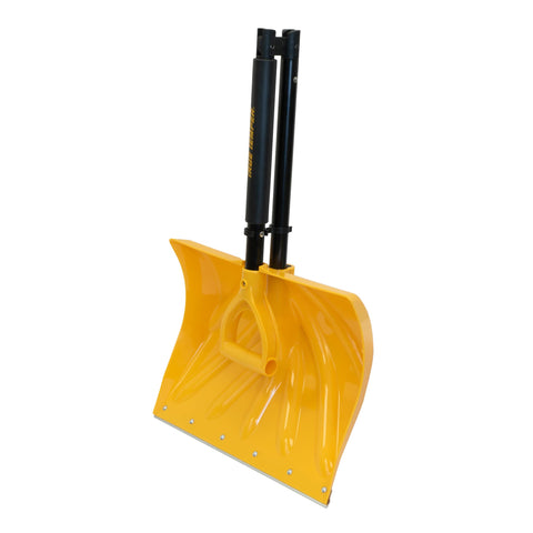 True Temper shovel with extended handle ready for easy snow clearing
