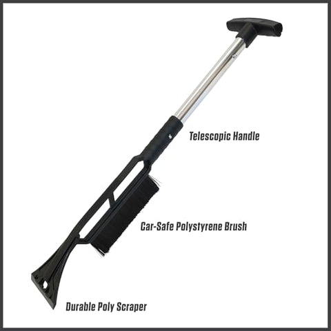 Aluminum blade detail on True Temper shovel shows sturdy construction.