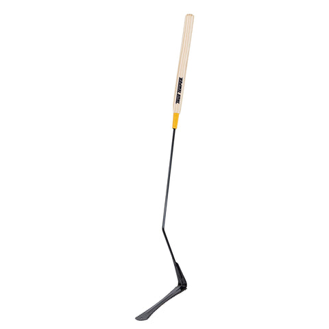 True Temper grass whip with serrated blade for efficient tall-grass cutting.
