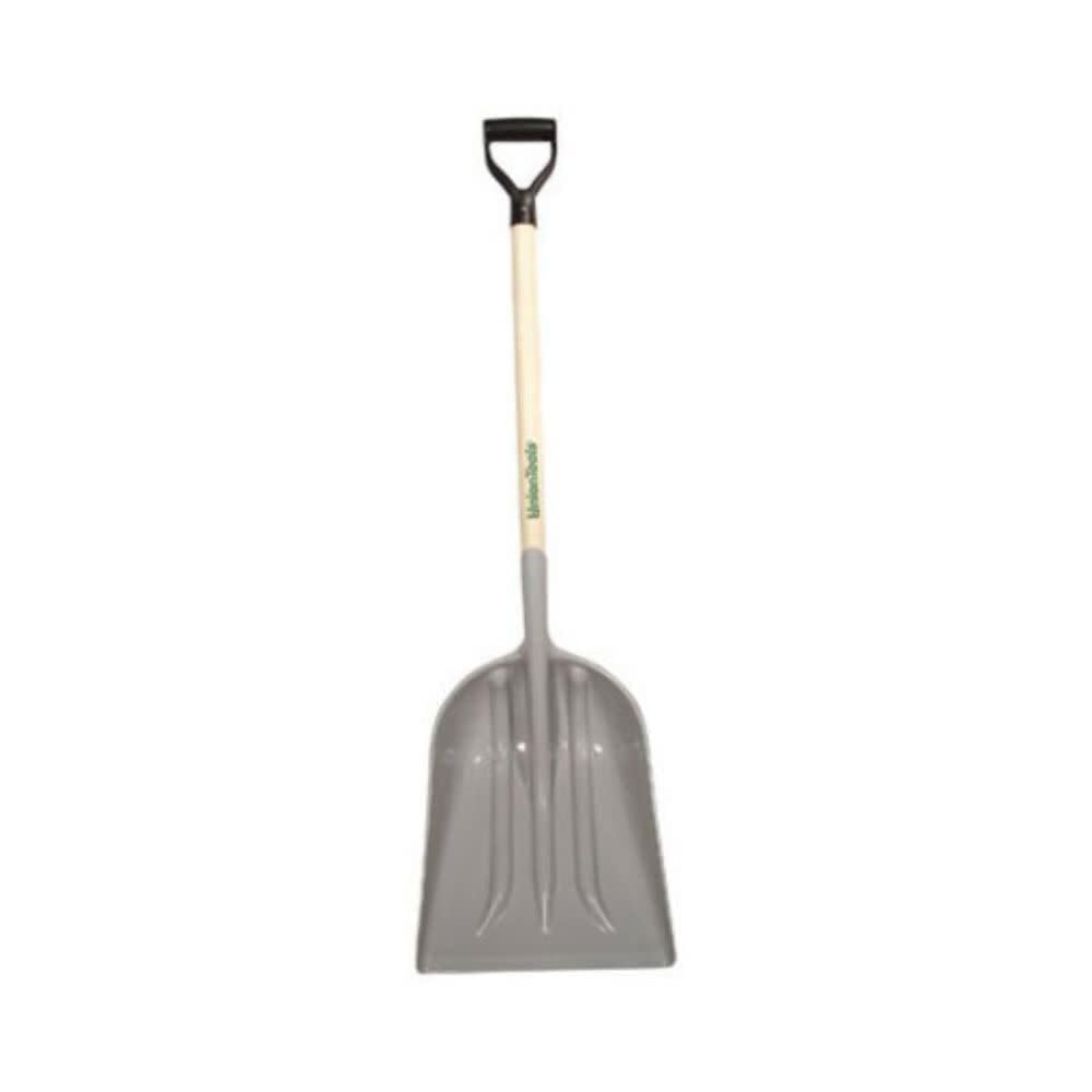 True Temper poly scoop with 28-inch hardwood handle provides reach and leverage.