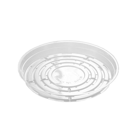 TRUEDAYS 8 inch clear plant saucer top view protects surfaces from drips