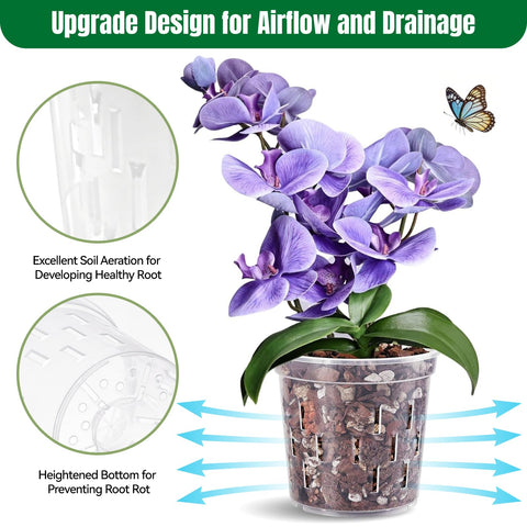 truedays orchid pot durable resin material resists sunlight and fading.