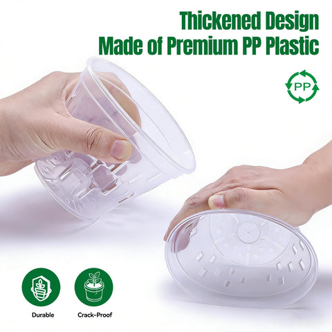 truedays orchid pot see-through design to monitor root growth.