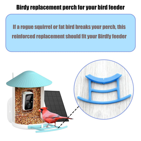 Durable, weather-resistant Truine perch supports birds during feeding for reliable outdoor use.