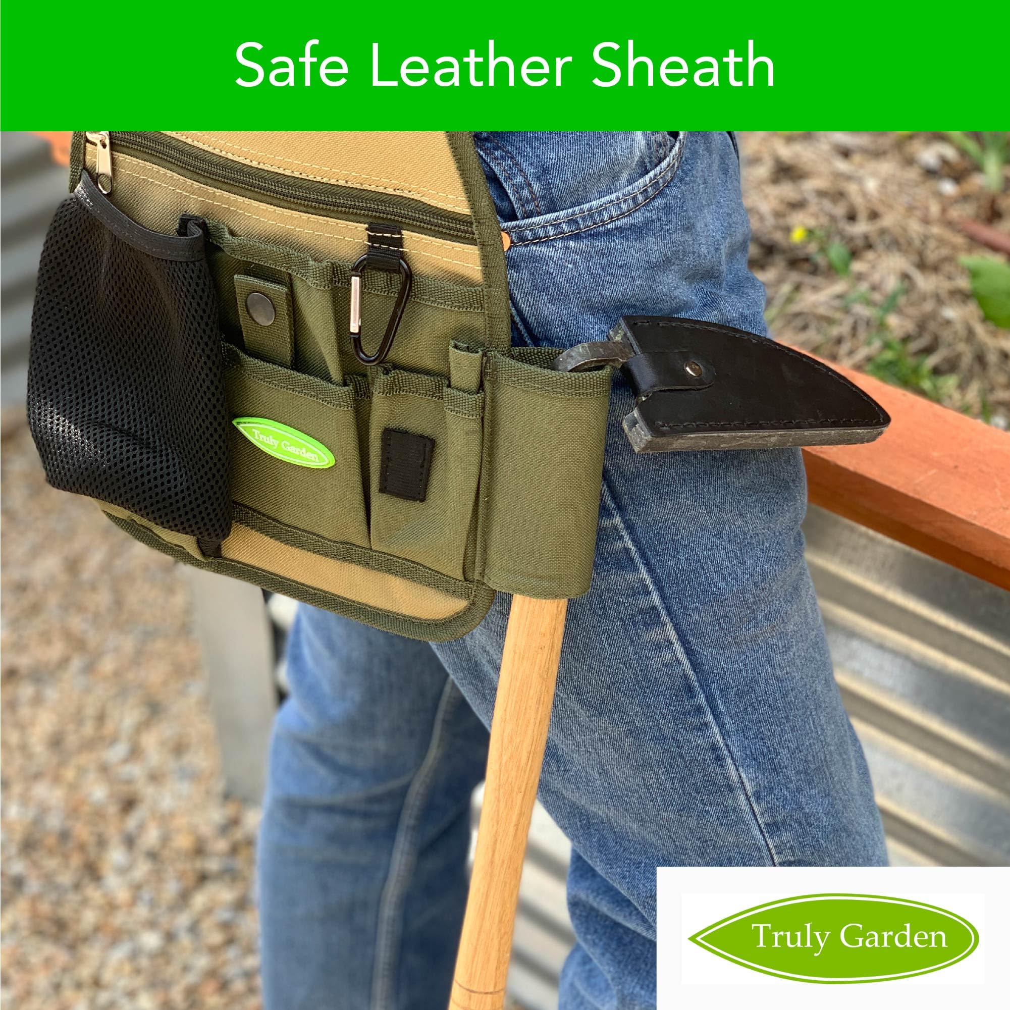 Included sharpening stone with Truly Garden sickle for edge maintenance
