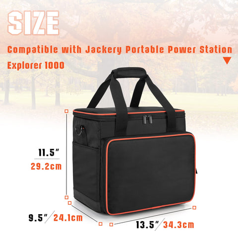 Trunab Explorer 1000 interior compartments keep power station and accessories organized.