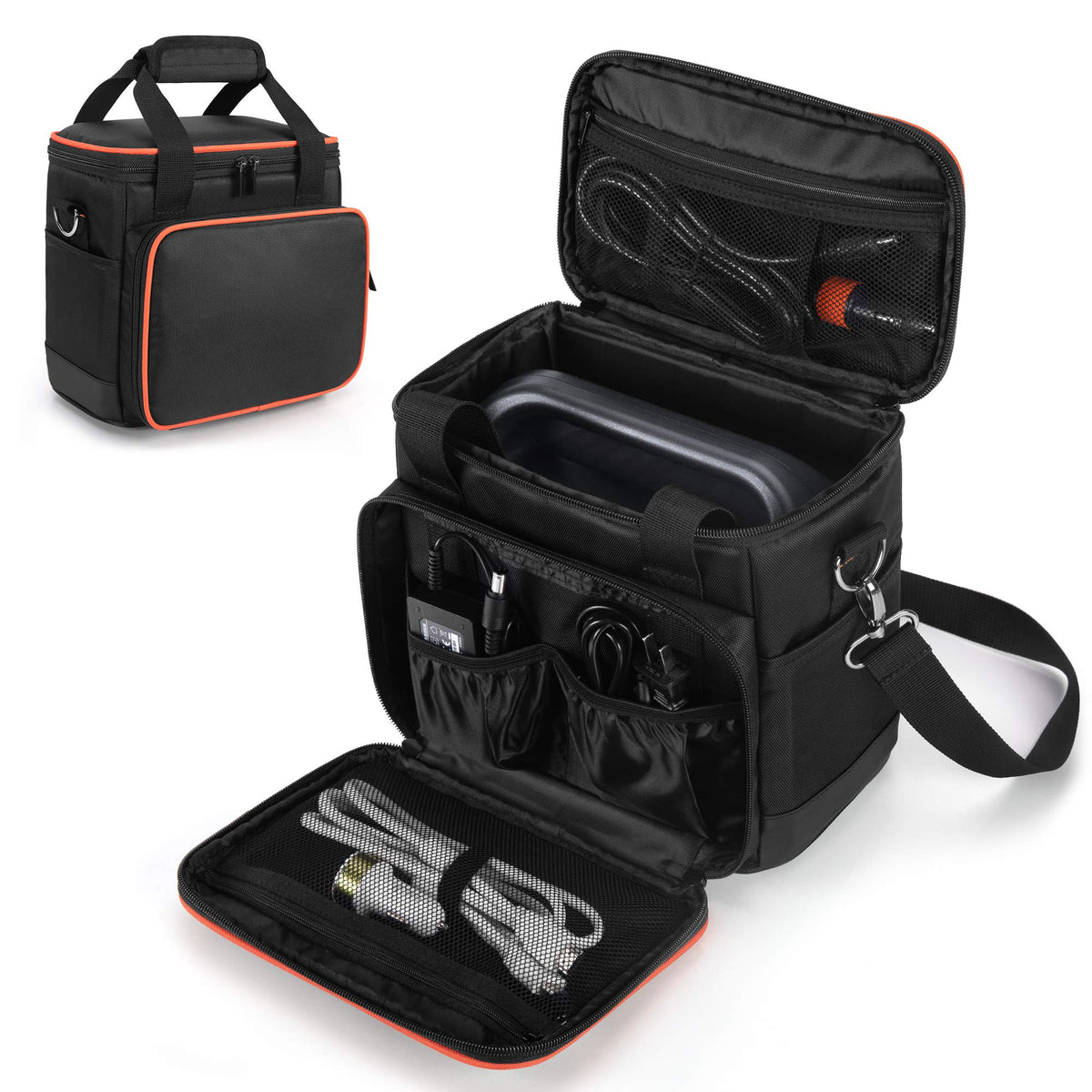 Trunab travel bag power station compartment keeps Explorer series organized during travel