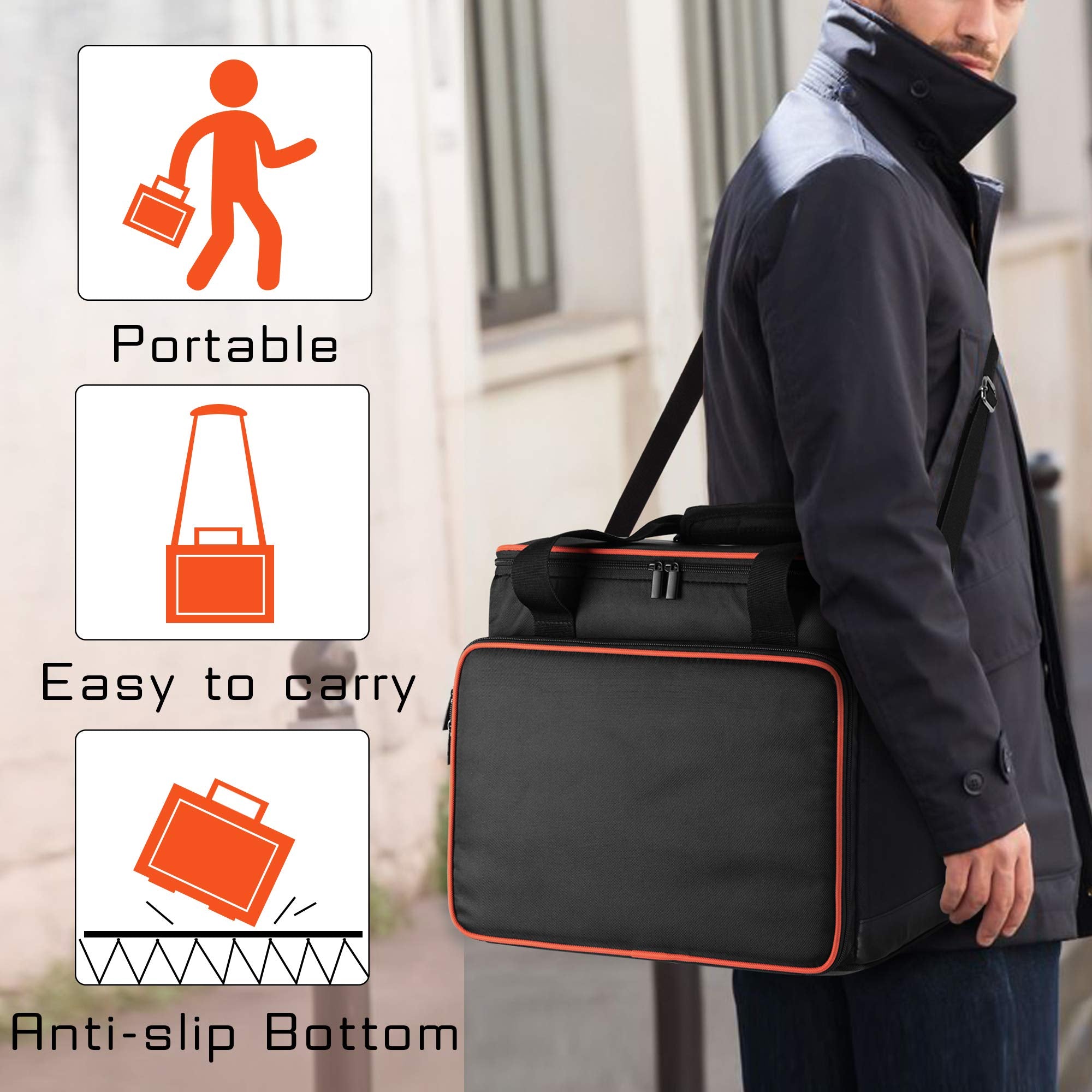 Trunab case with adjustable shoulder strap for comfortable carrying during trips.