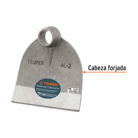 Truper AL-2 round eye hoe in-use demonstrates efficient soil breaking and loosening.