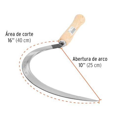 Truper HP-0 serrated edge close-up shows robust cutting teeth for clean passes