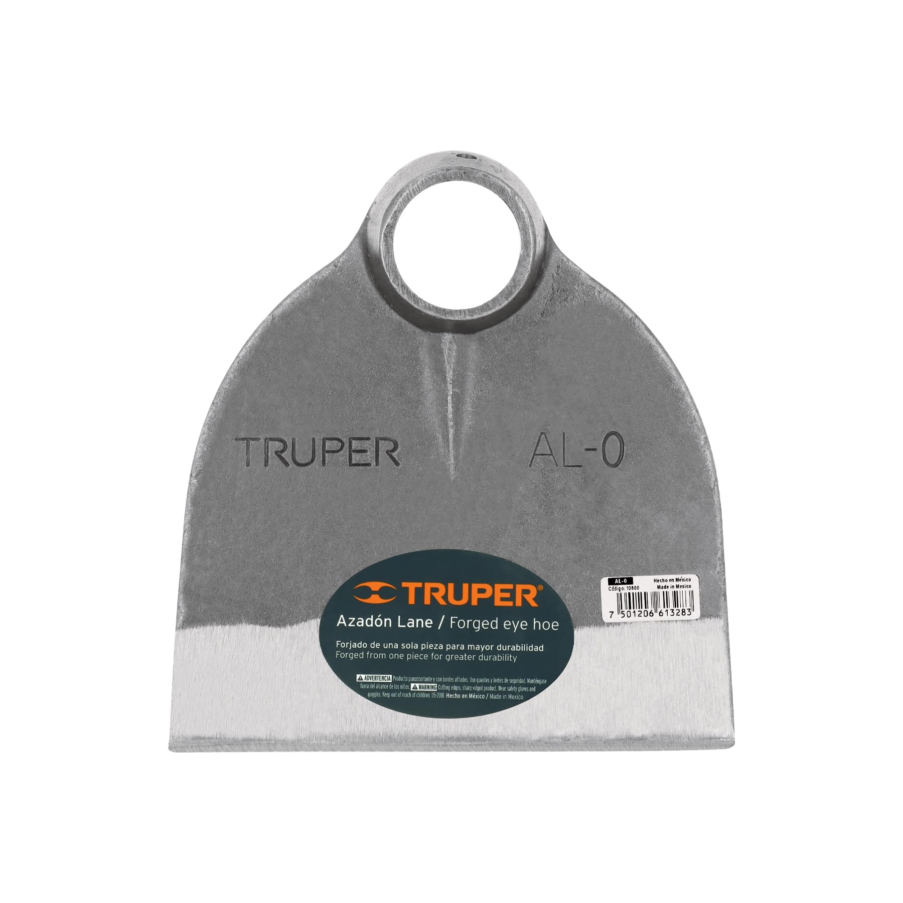 Truper Lane Hoe Head No. 0 forged head enables efficient soil loosening.