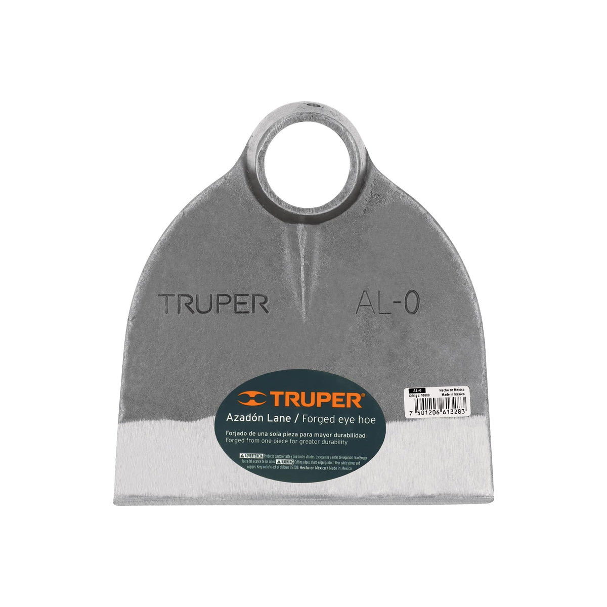 Truper Lane Hoe Head No. 0 forged head enables efficient soil loosening.