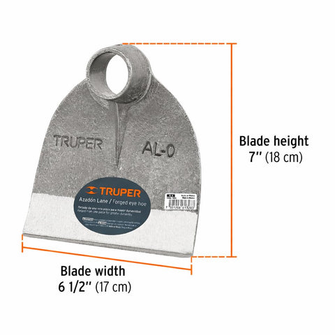 Truper Lane Hoe Head No. 0 polished blade delivers clean cuts for beds.