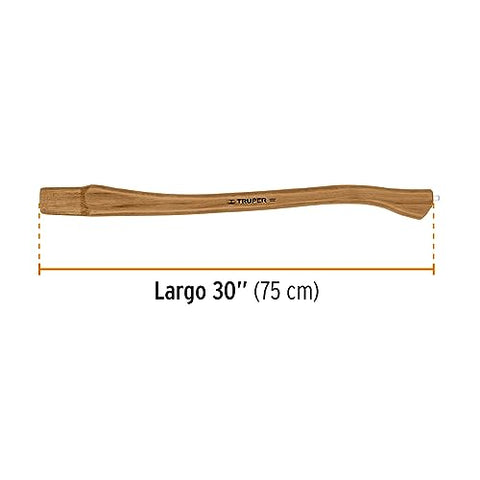 Truper MG-HM-30 replacement handle side view highlighting ergonomic grip for comfort.