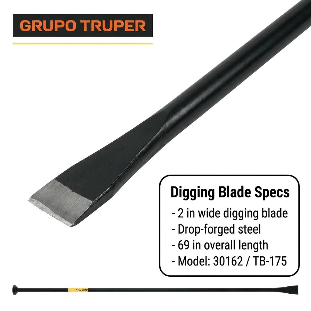 Truper rust-resistant finish protects the tool against corrosion during frequent outdoor use.