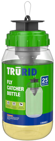 TRURID hanging trap for outdoors reduces clutter from ribbons and zappers.