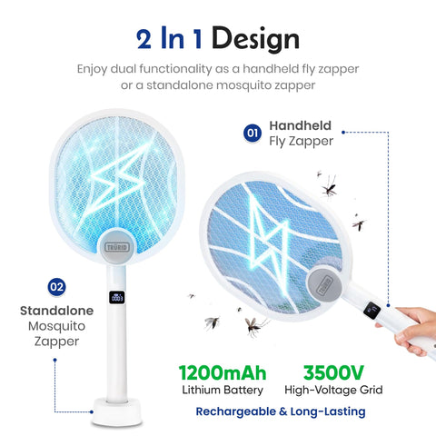 TRURID Mosquito Zapper UV light trap attracting and capturing mosquitoes effectively.