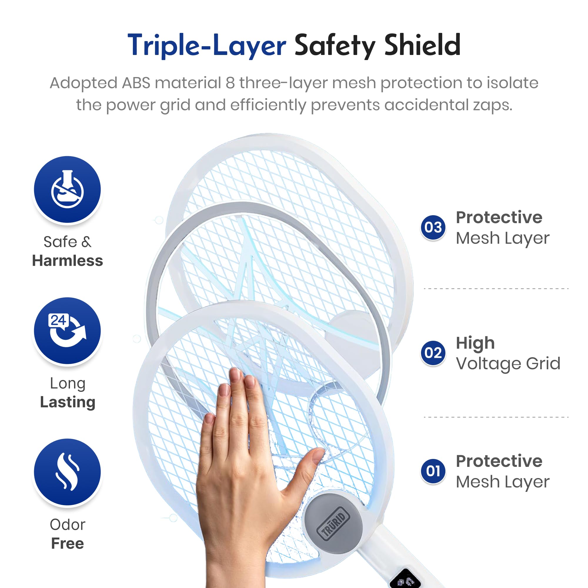 TRURID UV light attracts insects, boosting indoor bug control with the trap.