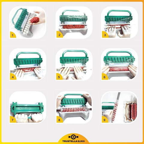 Trustella Kebab Maker heavy-duty frame supports multiple skewers with confidence.