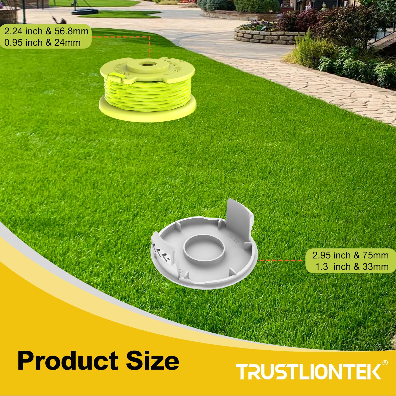 TrustLIONTEK AC14HCA spool caps for secure line reloads