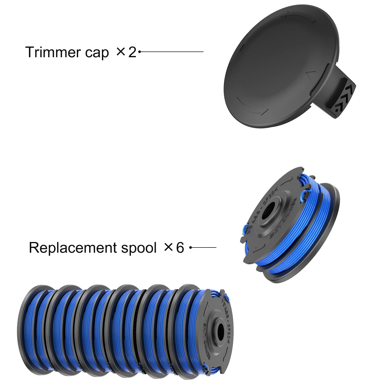 TRUSTLIONTEK AC41RDLB spool 27ft showcases dual-line design for faster edge cutting