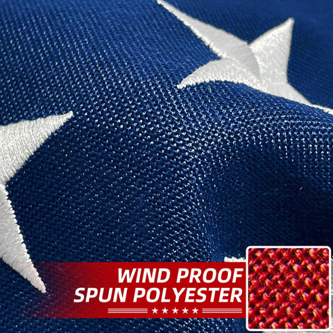 Try Everything flag showcases brass grommets for secure outdoor mounting.
