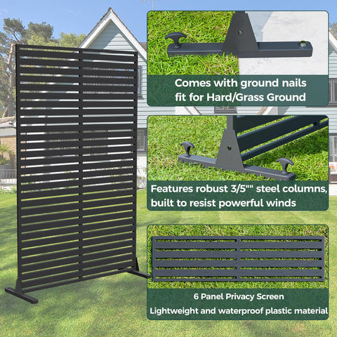 Trygoal deck balcony privacy divider for separate outdoor zones.