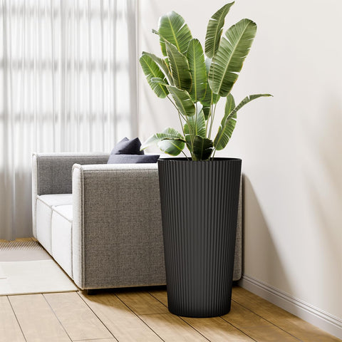 Trygoal front-porch planter with drainage keeps entryways neat and hydrated.