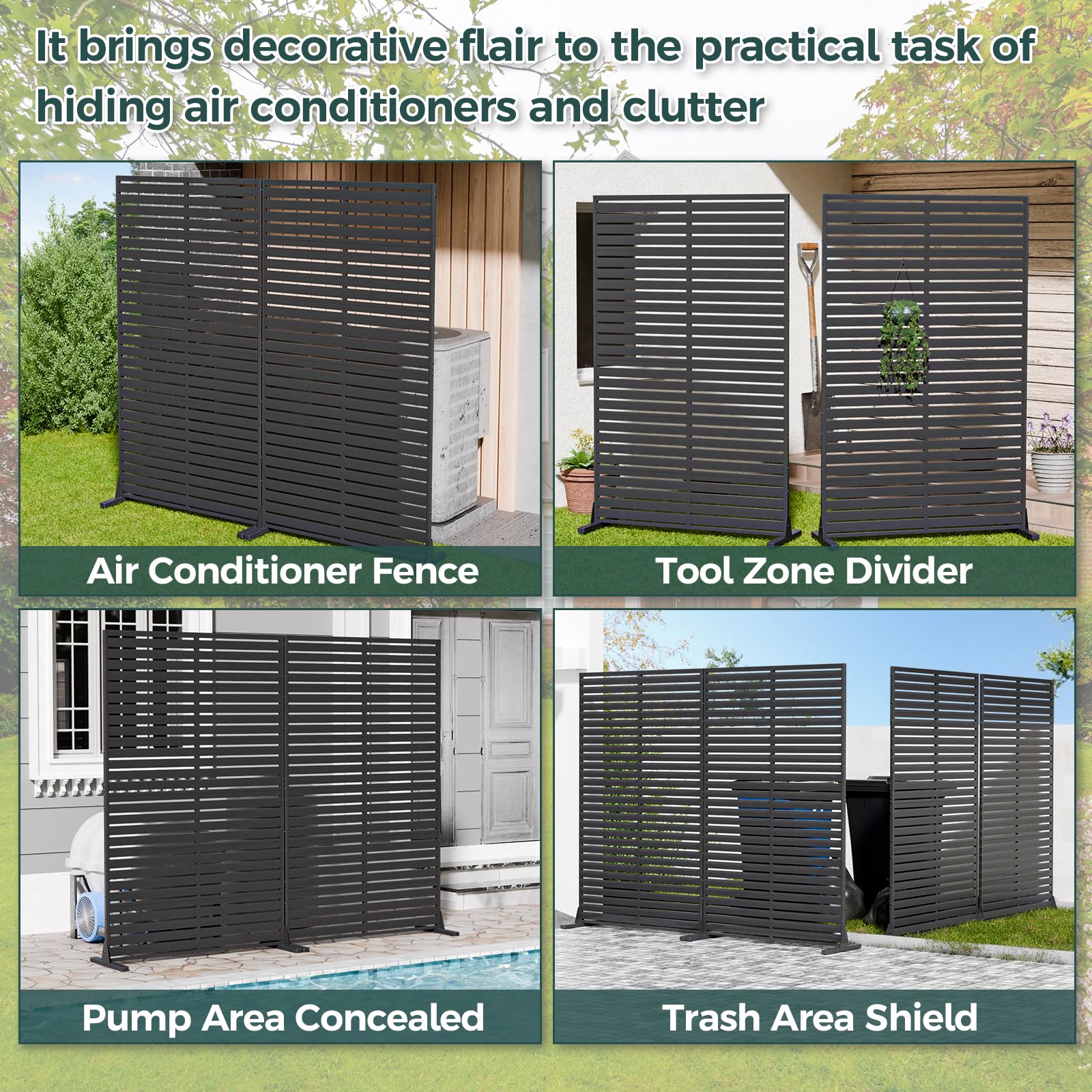 Trygoal modern slat design fence blends style with privacy.