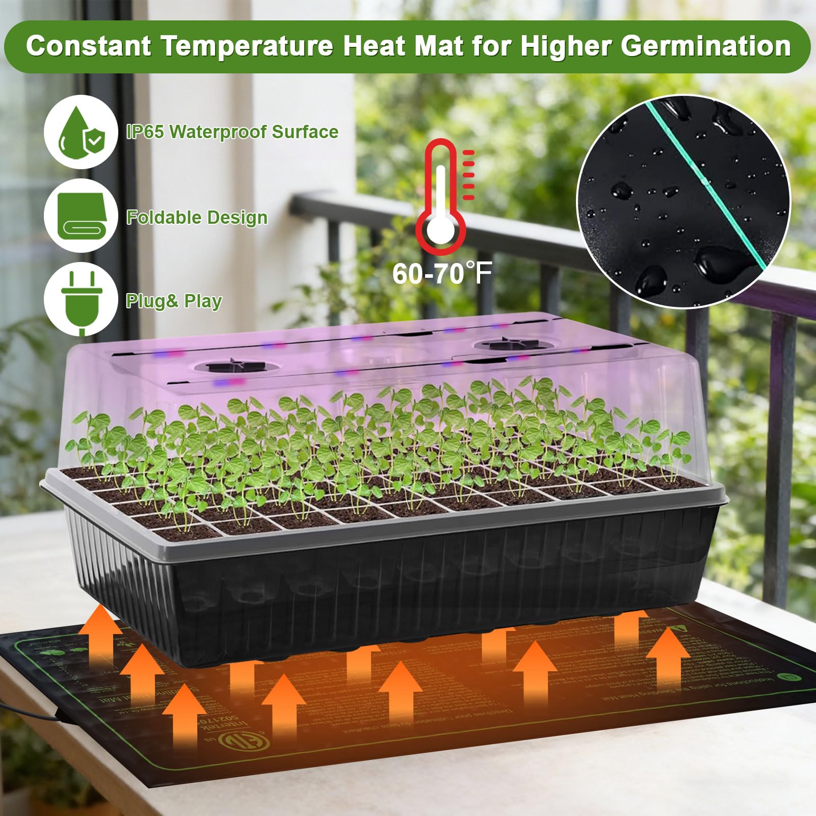 Tryitsbest capillary mat and reservoir maintain consistent moisture for seedlings