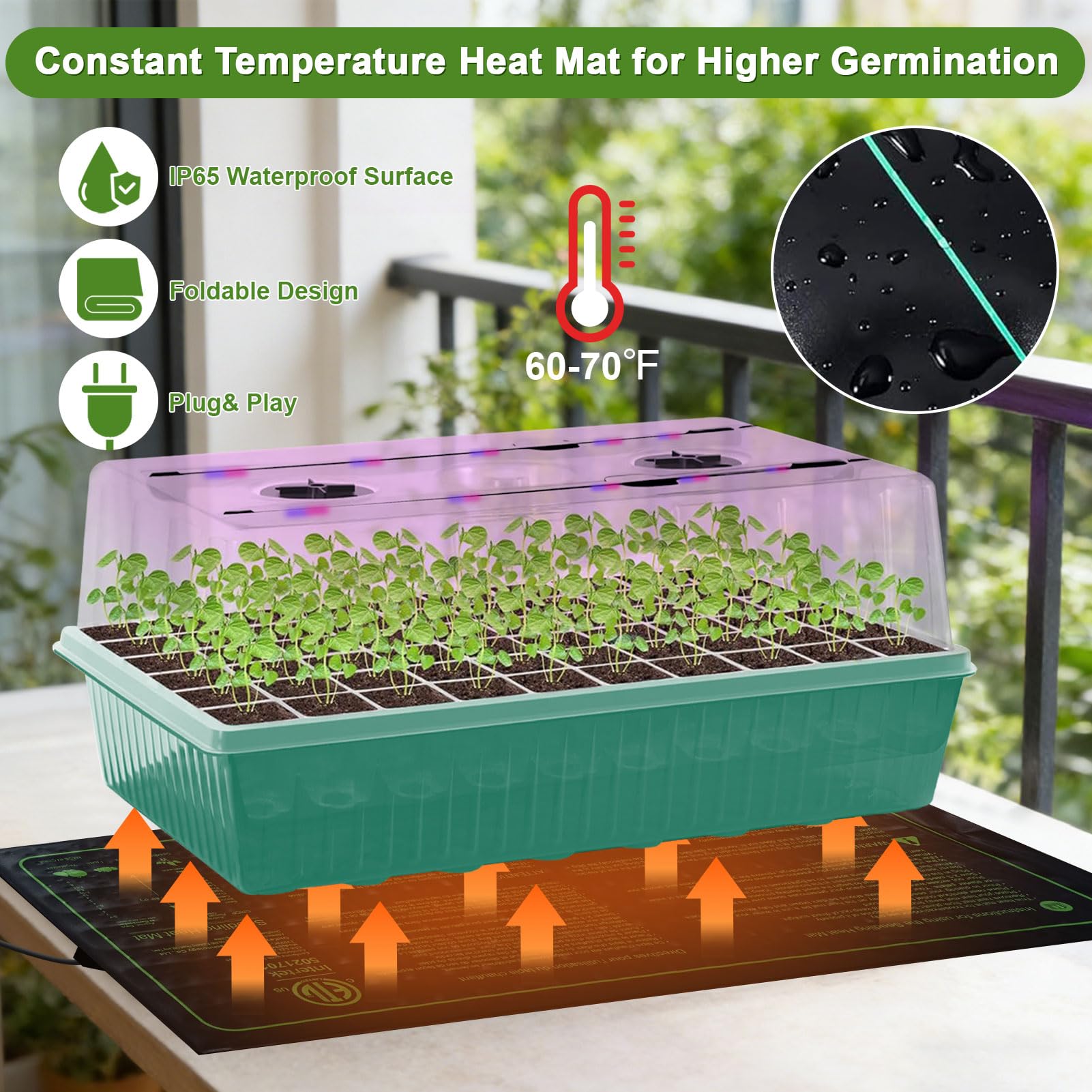 Tryitsbest humidity vent tray supports airflow and prevents overwatering.