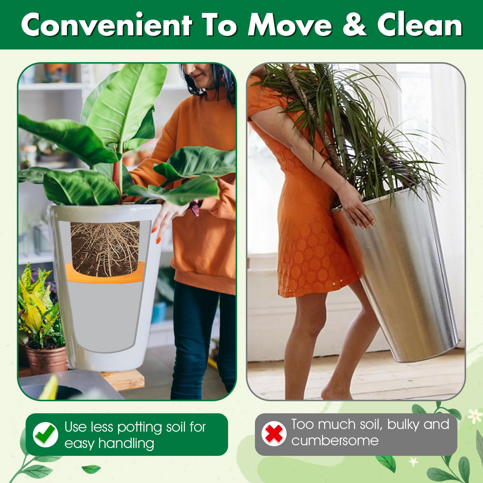 Tryitsbest large pot filler easy installation for indoor and outdoor pots.