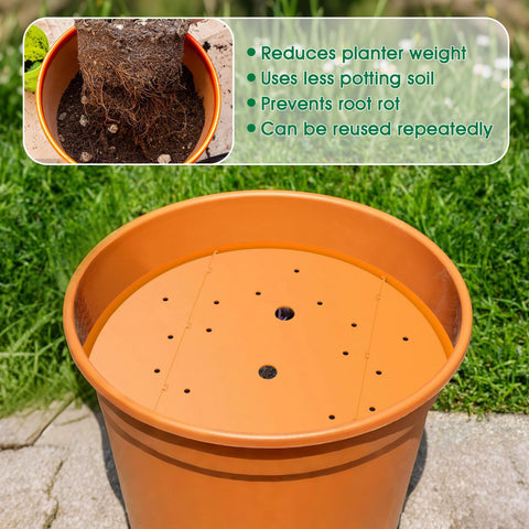 Tryitsbest planter insert compatible with ten sizes ensures a snug fit.
