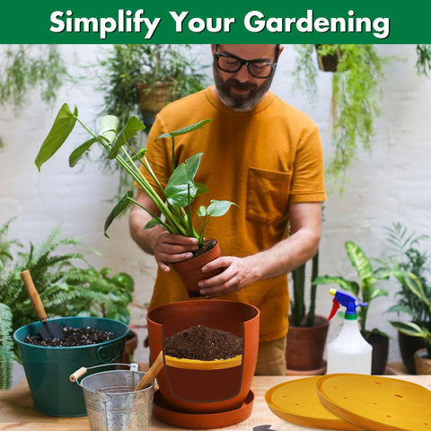 Tryitsbest round planter insert elevates soil efficiency and root oxygen access.
